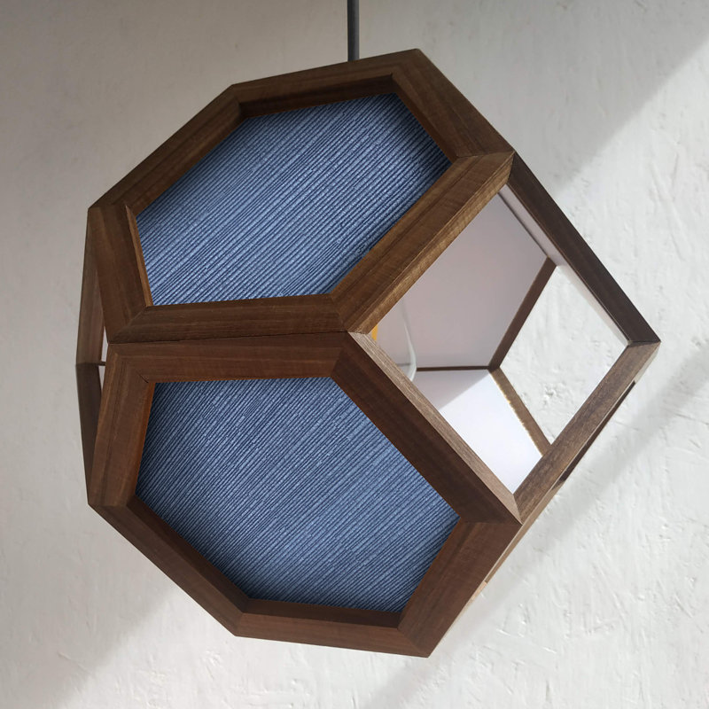 Chewelah 1 - Light Geometric Pendant, Walnut