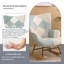 Chaise berçante en tissu, bois et lin-1125294736
