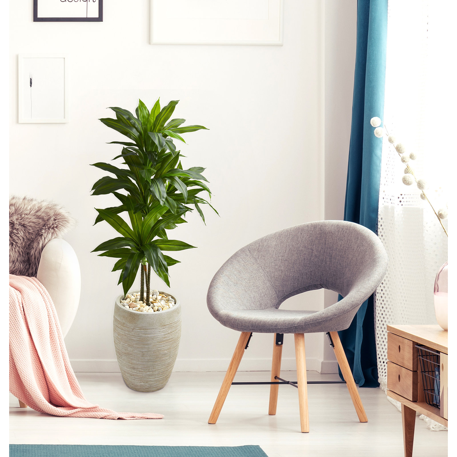 48" H Artificial Foliage Plant in Planter