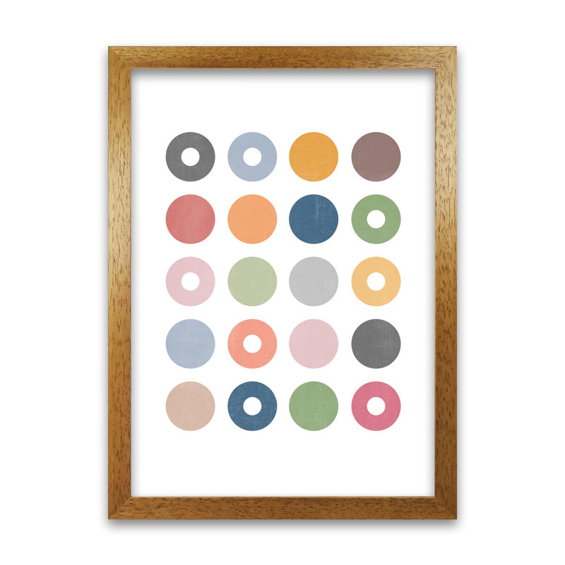 Scandinavian Art D - Print, Oak Frame, 42cm H x 30cm W x 3cm D