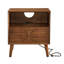 Table de chevet cannelée moderne Mid Century