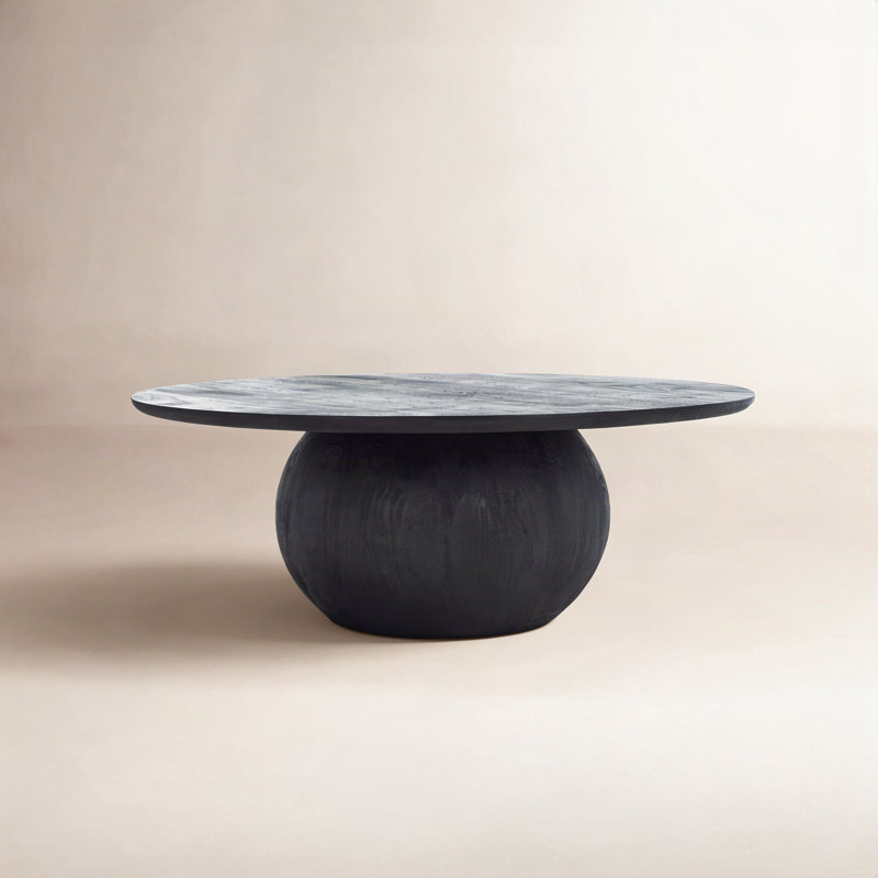 Iver Solid Wood Single Coffee Table, Black