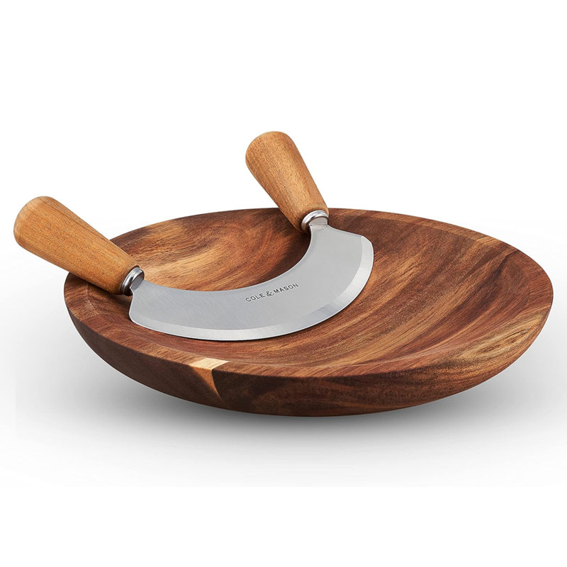 Cole & Mason Ashden Acacia Mezzaluna With Board