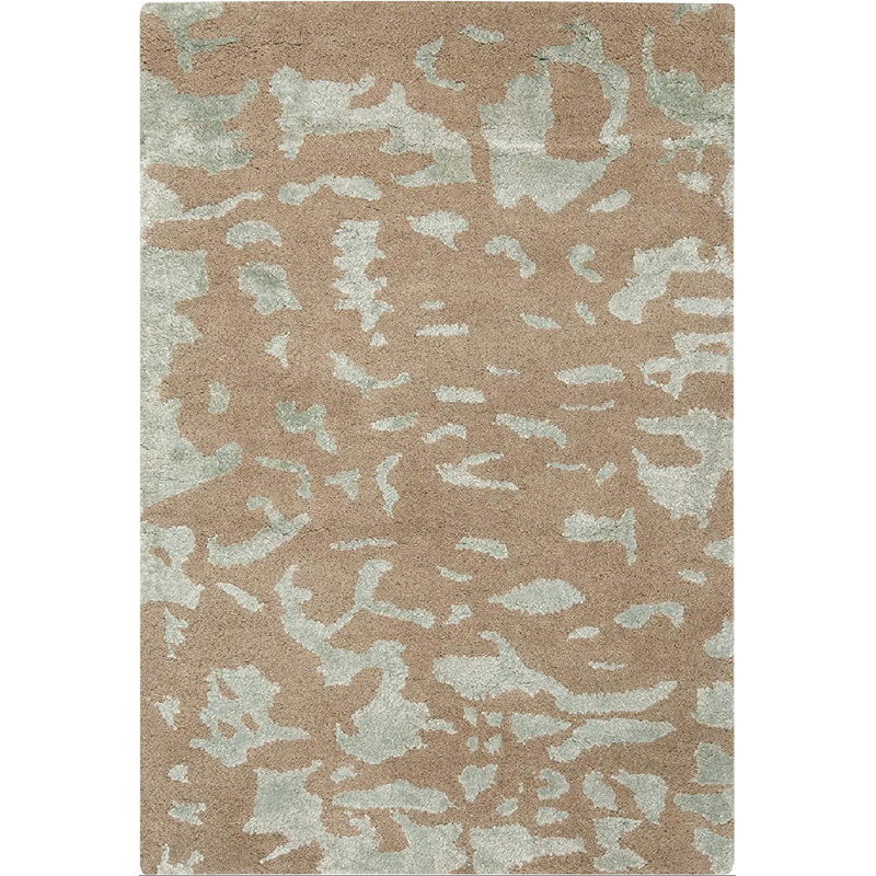 Jorie Hand Tufted Wool/Cotton/Viscose Abstract Rug in Taupe, Rectangle 2' x 3'