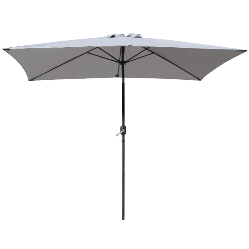 Randle 3m x 2 m Rectangular Traditional Parasol Grey