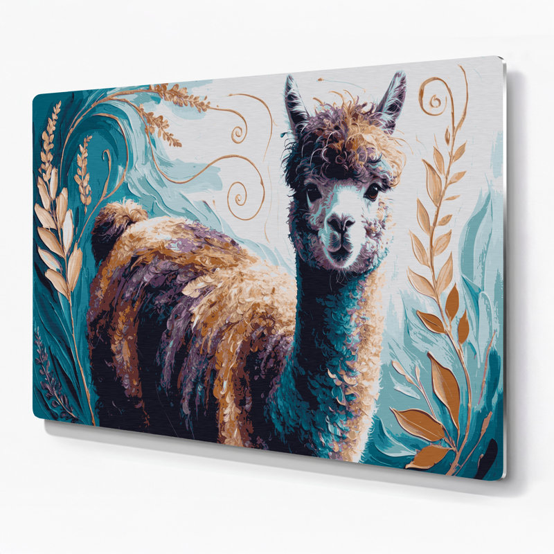 Faune, alpaga gris, art mural en métal, H 11 po x l 14 po