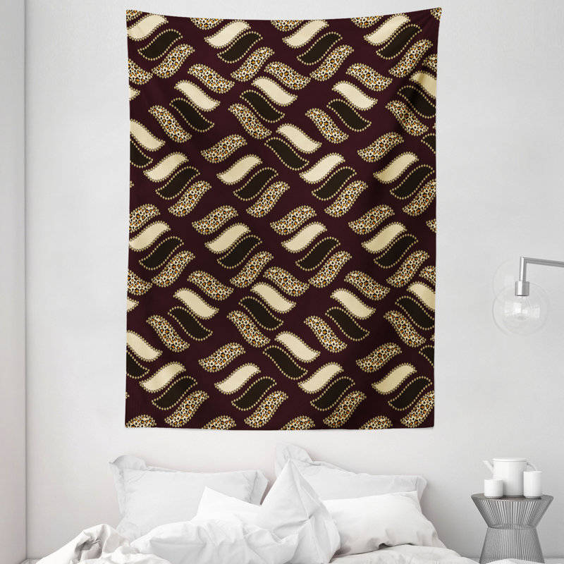 Tapisserie en polyester brun, H 80 po x l 60 po