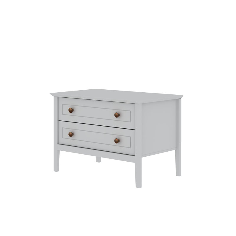 Commode 2 tiroirs Crown, Blanc
