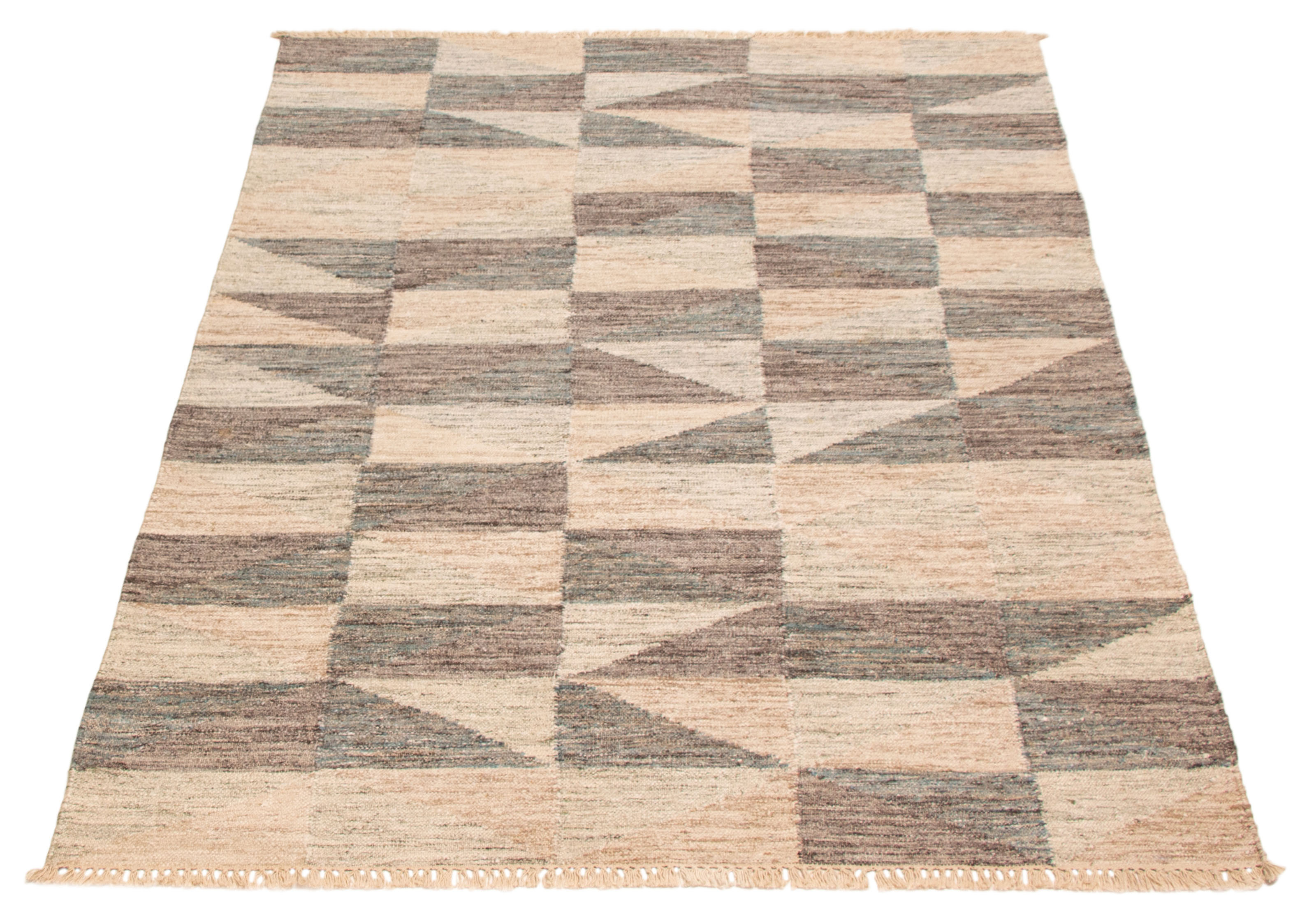 Dakota Fields Ankara FW Beige, Grey Kilim 5'2" x 7'3" | Wayfair
