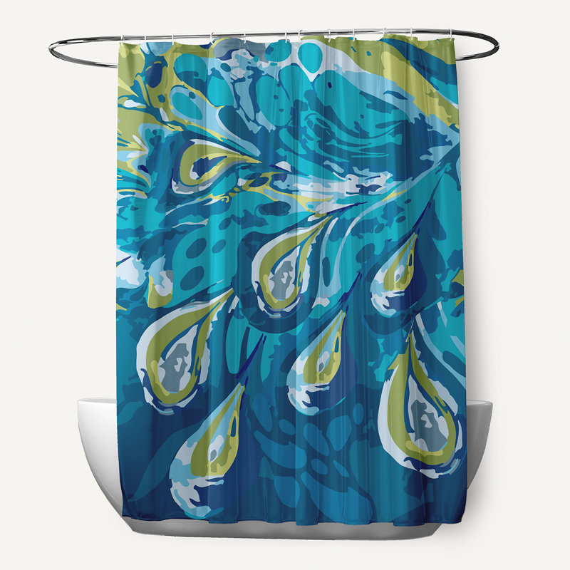 Rideau de douche Garett, Turquoise