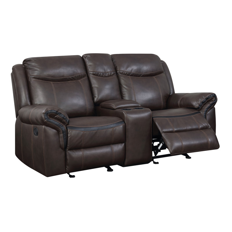 Hassen 76'' Faux Leather Reclining Loveseat