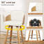 Swivel Upholstered Counter Stool with Metal Frame-1975292756