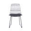 Chaise de salle à manger géométrique en métal avec coussin de siège en polyuréthane Yuki-77352773