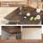 2-Tier Square Coffee Table Industrial Accent Cocktail Table with X-Shaped Base