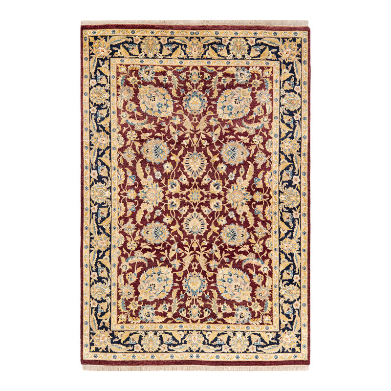 Classic One-of-a-Kind 4' 2" x 6' 2" Hand Knotted Area Rug