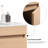 Compact Solid Wood Vanity Light Oak Freestanding For Small Bathrooms