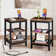 End Table Set With Storage And Built-In Outlets