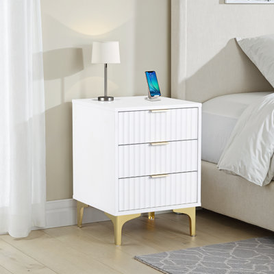 Temeeka 40cm W Manufactured Wood Bedside Table