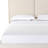 Beige Tufted Boucle Queen Bed Frame