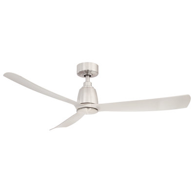 Kute 52 inch Indoor/Outdoor Smart Ceiling Fan with Remote Control - Brushed Nickel with Brushed Nickel blades