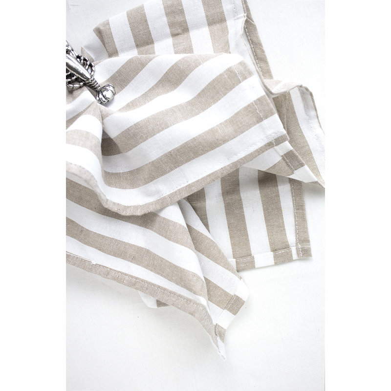 Thomas-Patrick 100% Cotton Striped Square Napkin