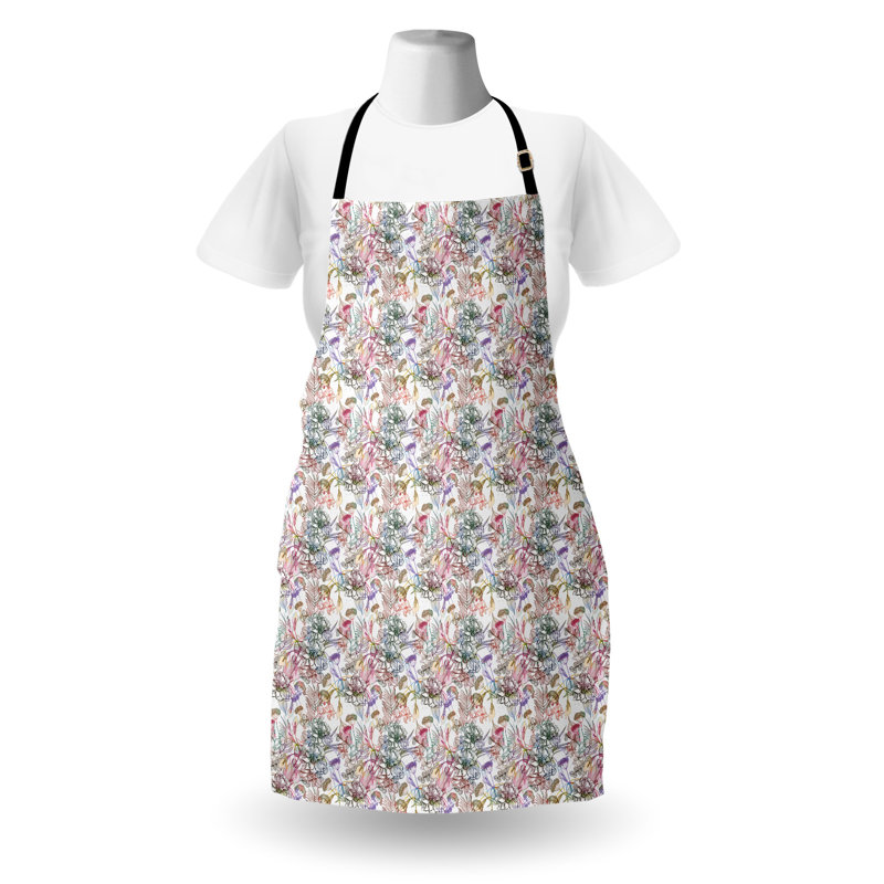Multicolore tablier floral East Urban Home