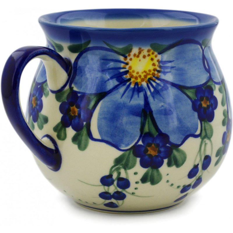 Tasse à bulles en grès poli 20 oz - Himalayan Blue