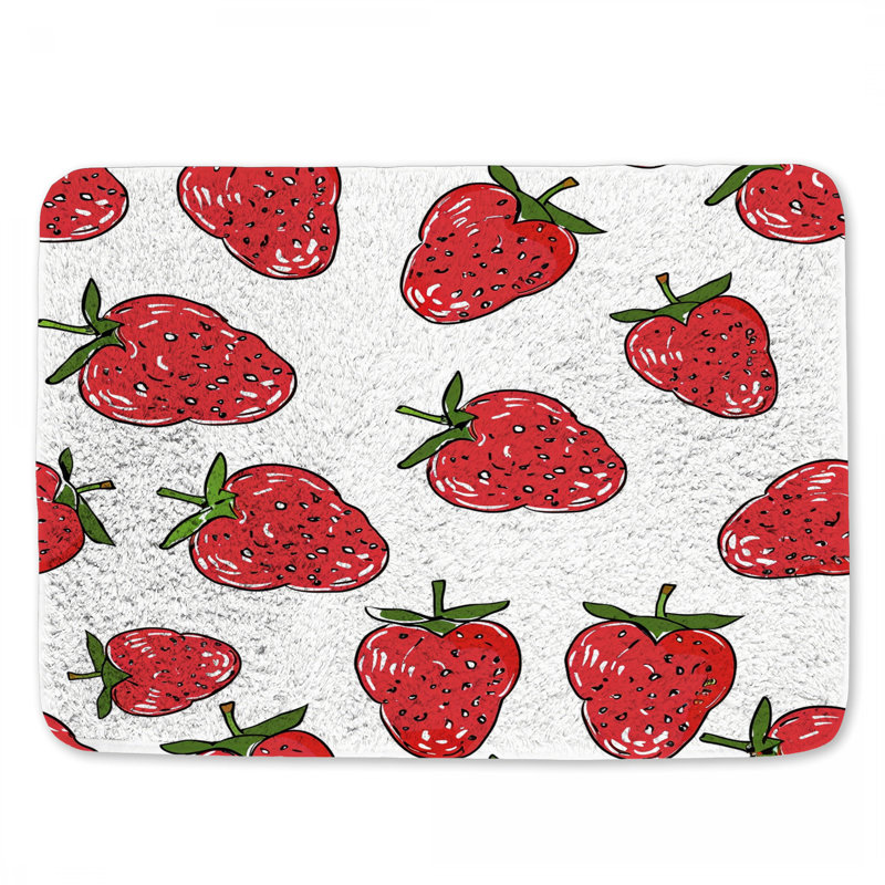Tapis de bain Strawberries, L 34 po x l 21 po