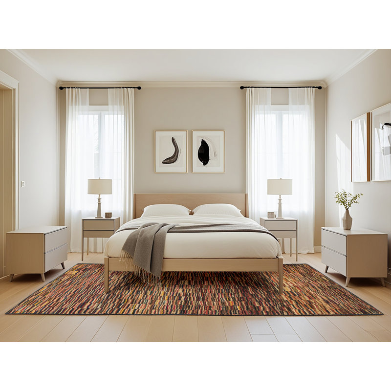 Agron Abstract Indoor Rug, Rectangle 5' x 8'