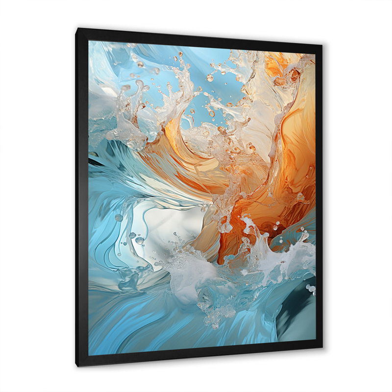 Jaeleah Beach, Oceanic Rhythms, impression sur toile, H 44 po x l 34 po x P 1,5 po, Cadre photo noir