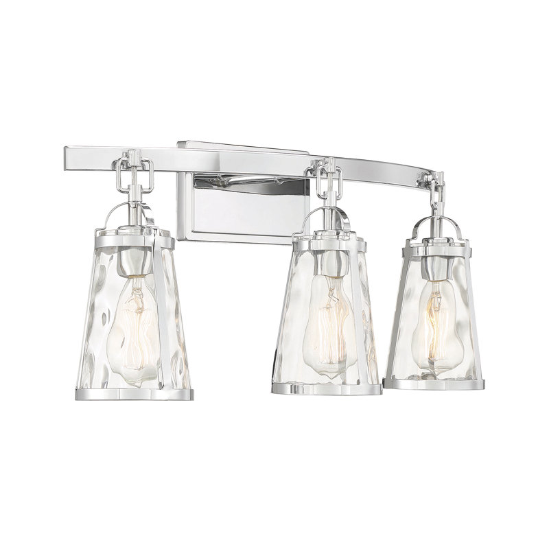 Éclairage pour salle de bain à intensité variable à 3 lumières Killeen, Chrome, H 11,38 po x l 24 po x P 24 po