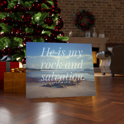 My Rock And Salvation Psalm 62:6 Christian Wall Art Bible Verse Print Ready To Hang -  Trinx, 81096EBA2CCF4F289654AD6ADA8E6B7E