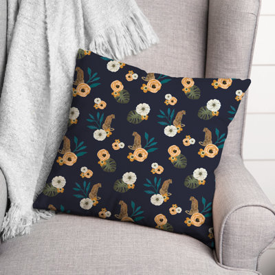 Floral Square Throw Cushion