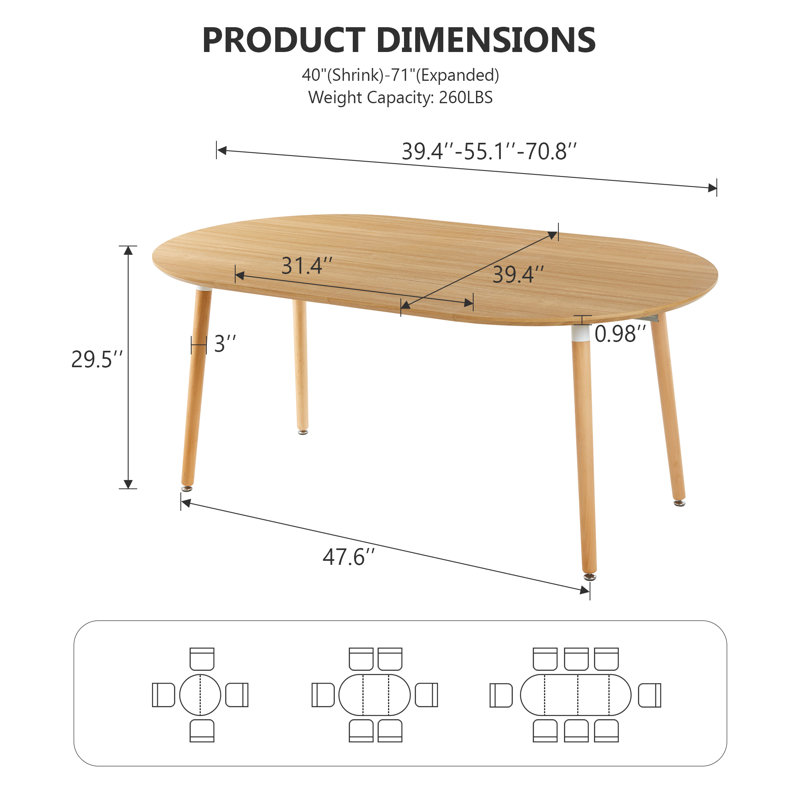  Extensible table,DINING TABLE,OFFICE TABLE,COFFEE TABLE, Natural, Natural