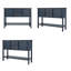 Buffet 48 po en bois massif espresso avec console 2 tiroirs et 2 portes avec tablette inférieure ouverte-130531369