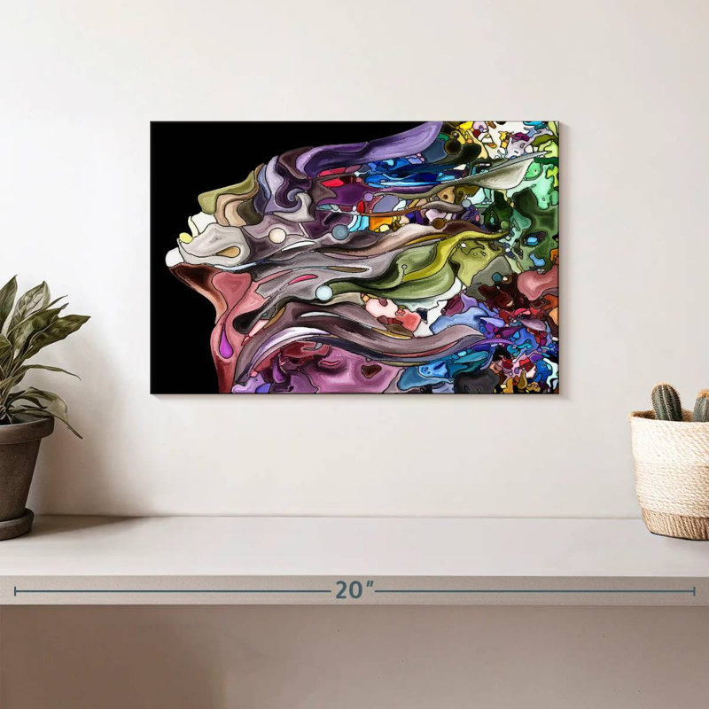 Leisha Fragmented Profile Abstract, 8" H x 12" W