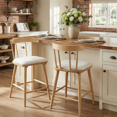Tabouret de comptoir rembourré Alva