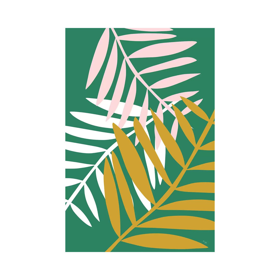 Palm Leaves by Linda Gobeta - Wrapped Canvas Graphic Art