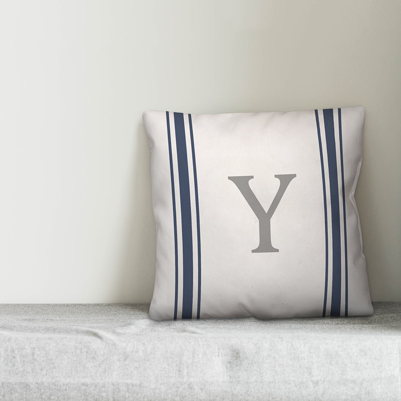 Striped Reversible Throw Pillow, Y