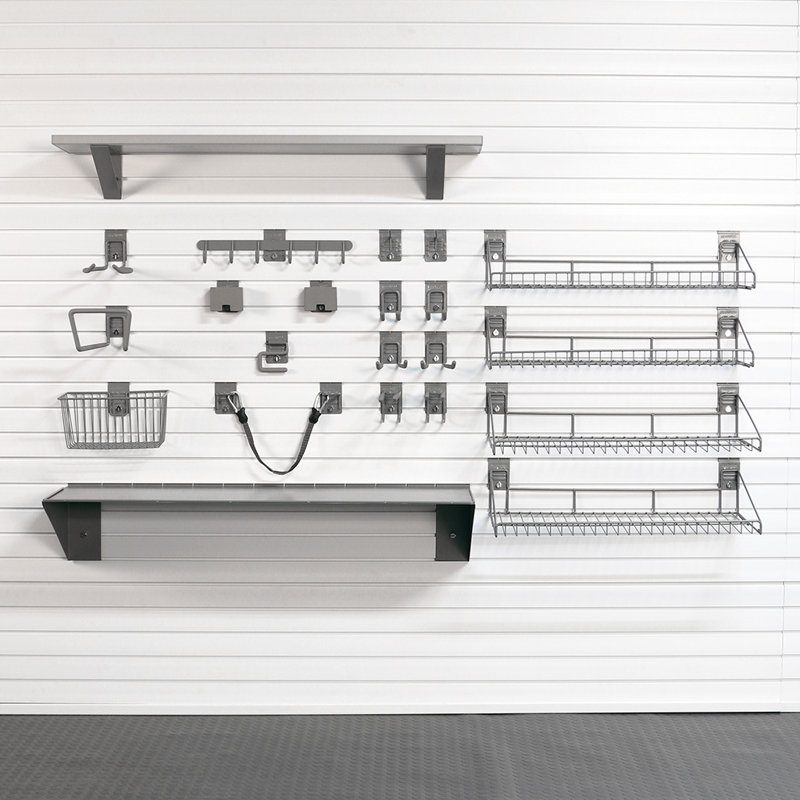Steel Slatwall Bin Piece Set