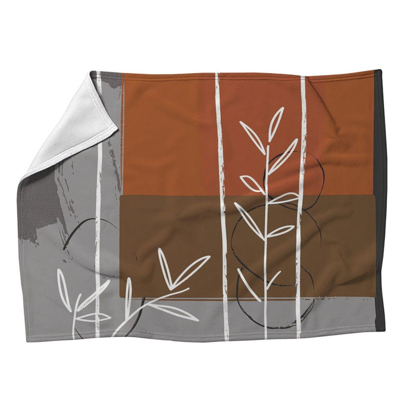 Jeté polaire à motif floral, L 50 po x L 60 po