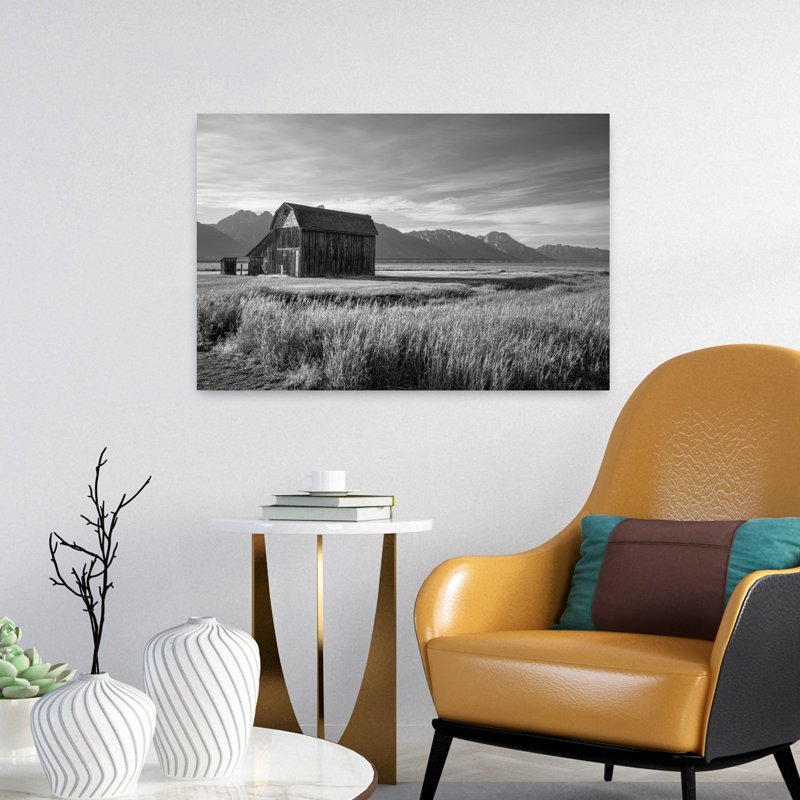 Grand Tetons, art mural abstrait contemporain, H 24 po x l 16 po