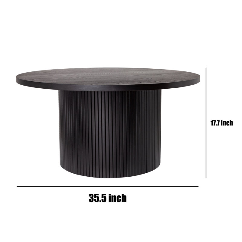 Table basse et table de salle à manger ronde en bois massif