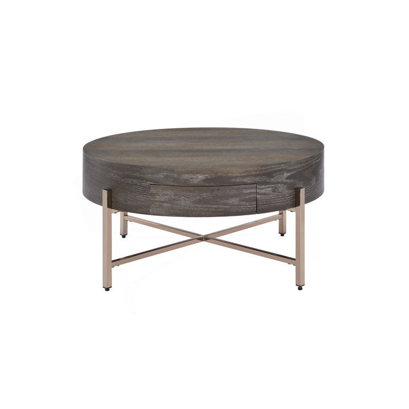 Table basse Weyton brun clair et champagne