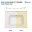 Plateau de meuble-lavabo rectangulaire en céramique blanc avec lavabo simple l 24 po x P 18 5/8 po