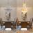 Light Dimmable Chandelier With Hanging Chain
