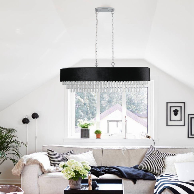 Luminaire suspendu en acier 8 lumières Kathalia