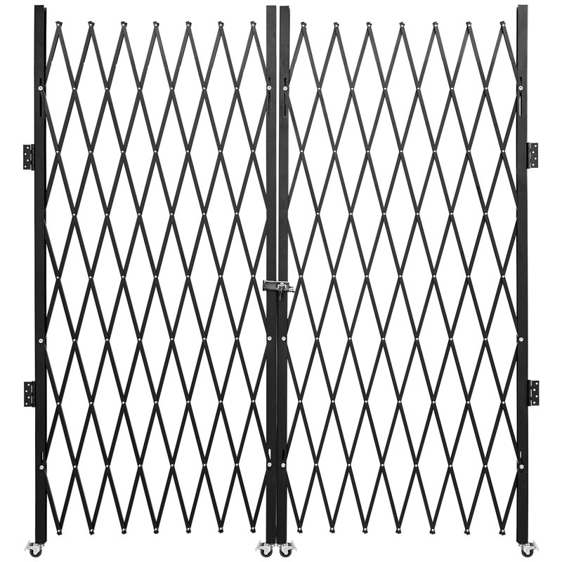 154.9cm H x 309.9cm W Steel Gate, 215.9cm H x 381cm W x 5.1cm D