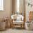 Kids' Upholstered Armchair - Plush Faux Fur Finish With Solid Wood Legs - Cozy Reading Chair For Toddlers (White, Beige, Green)-1642421019