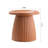Magnesium Oxide Fluted Base Side Table ,19.69" Diameter Round Accent Table